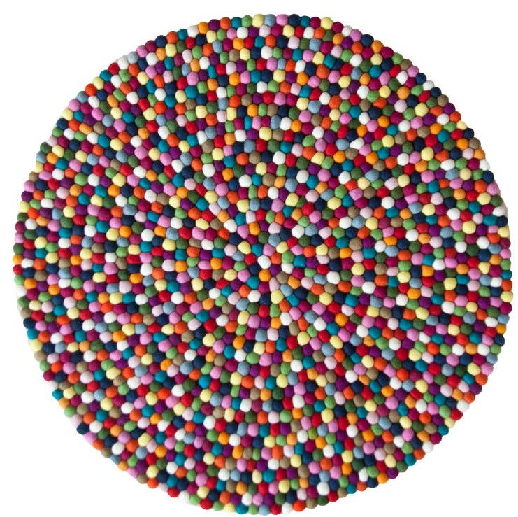 Multicolor Felt Ball Mat