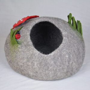 Gray Felt Cat Cave