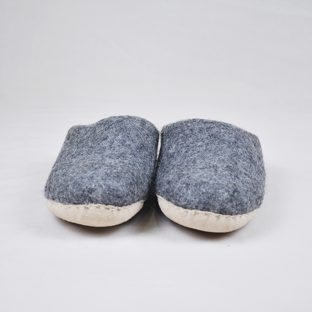 gray felt shoes