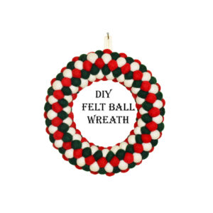 Wool Felt Ball Wreath