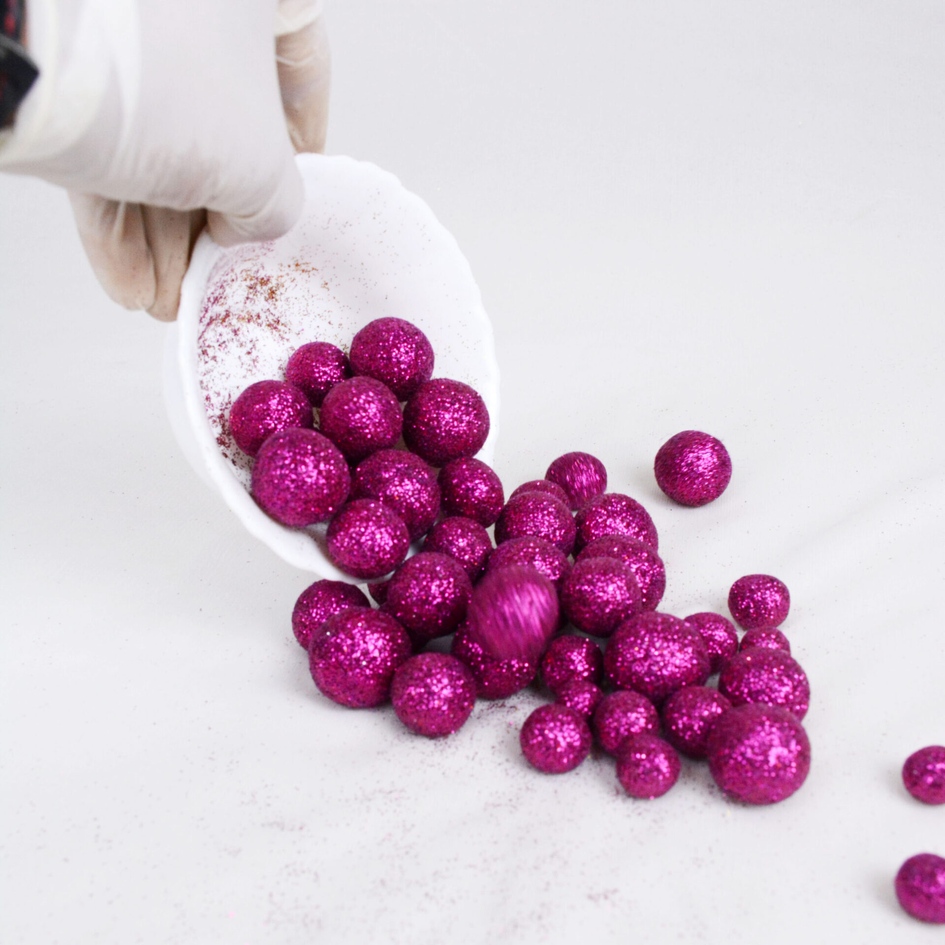 Handmade Felt Glitter Ball | Purple - Image 3