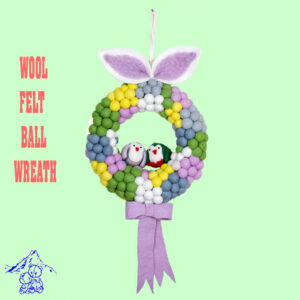Wool Felt Ball Wreath