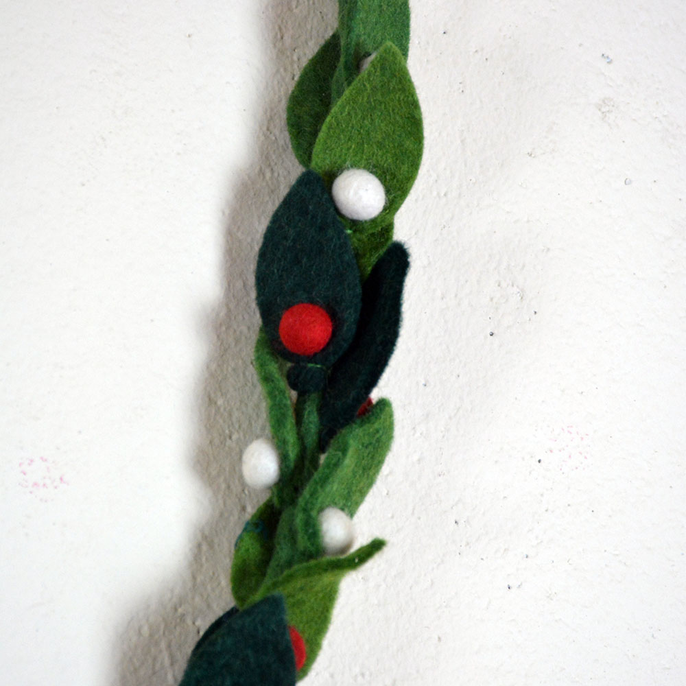 Eco Friendly Felt Leaf Garland | Christmas Decoration - Image 5