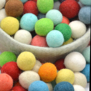 Felt Balls Multicolor Pompoms