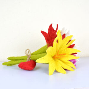 Felt Flowers for Valentine