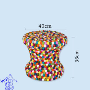Multi Felt Ball Pouf
