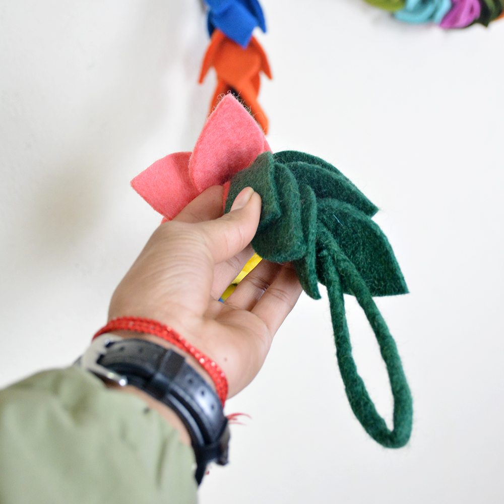 Eco Friendly Wool Felt Colorful Leaf Garland for Indoor Decoration - Image 5