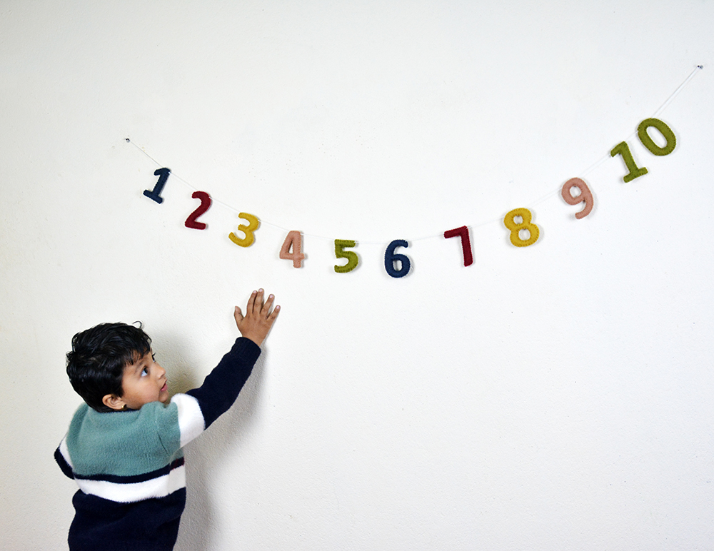 Felt Number Garland | Educational Garland - Image 2