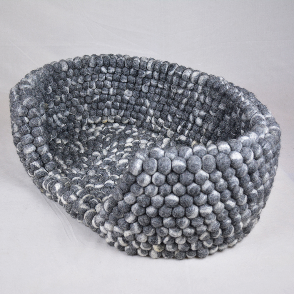 Felt Dog Bed | Grey Felt Dog Bed - Image 4