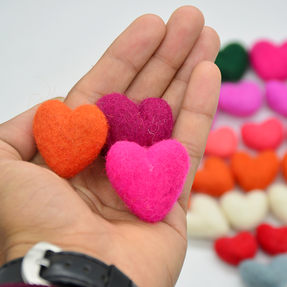 100% Premium Wool Felt Heart | Heart for DIY Creation - Image 7