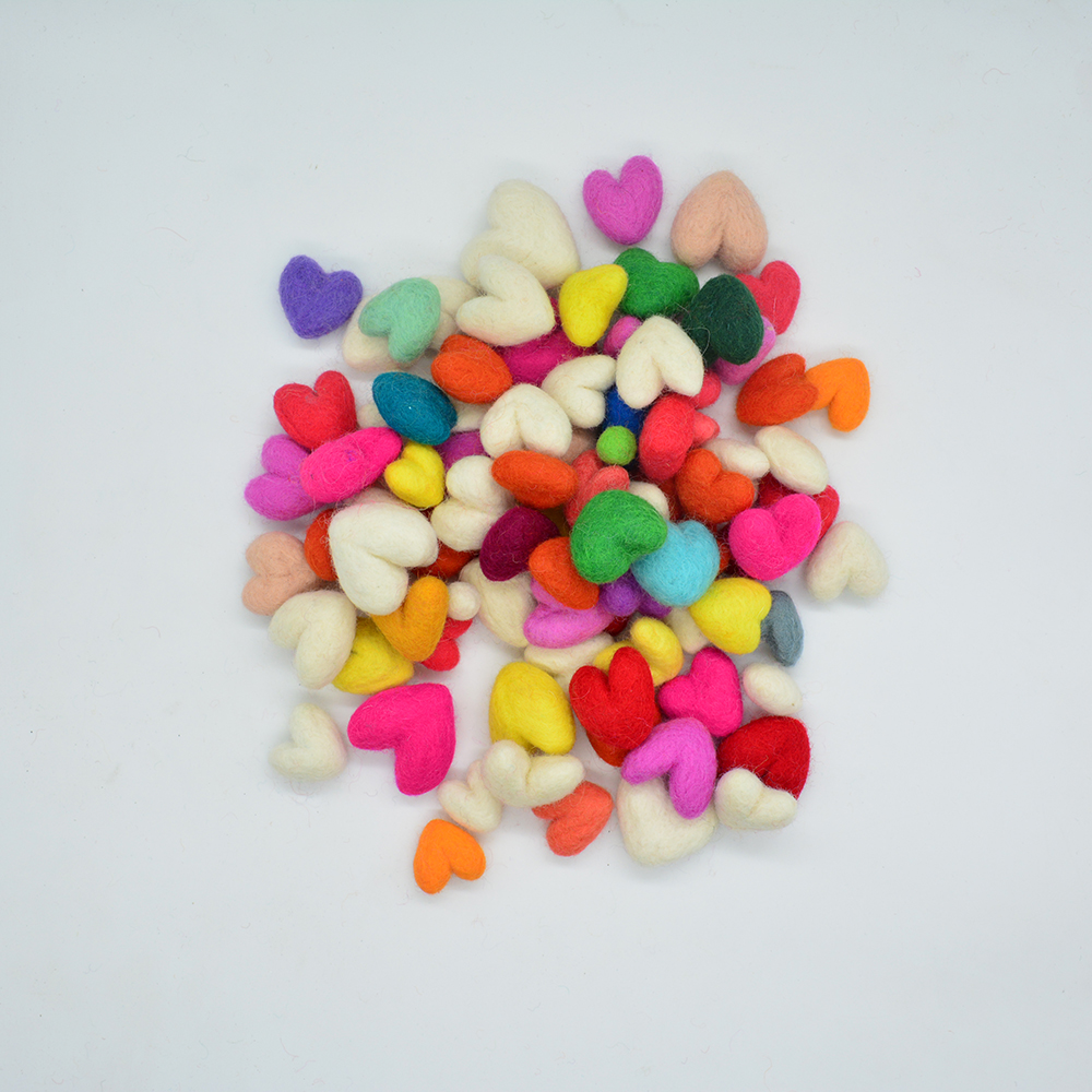 100% Premium Wool Felt Heart | Heart for DIY Creation - Image 4