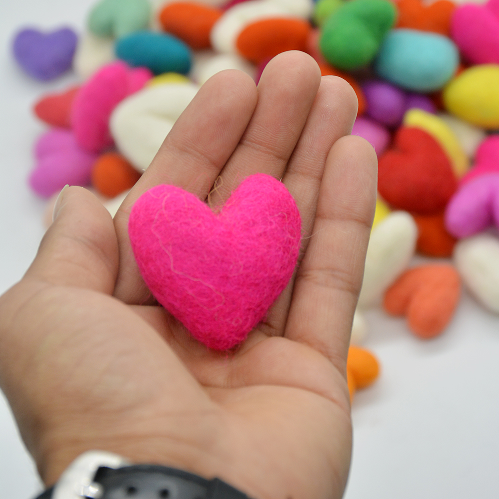 100% Premium Wool Felt Heart | Heart for DIY Creation - Image 3