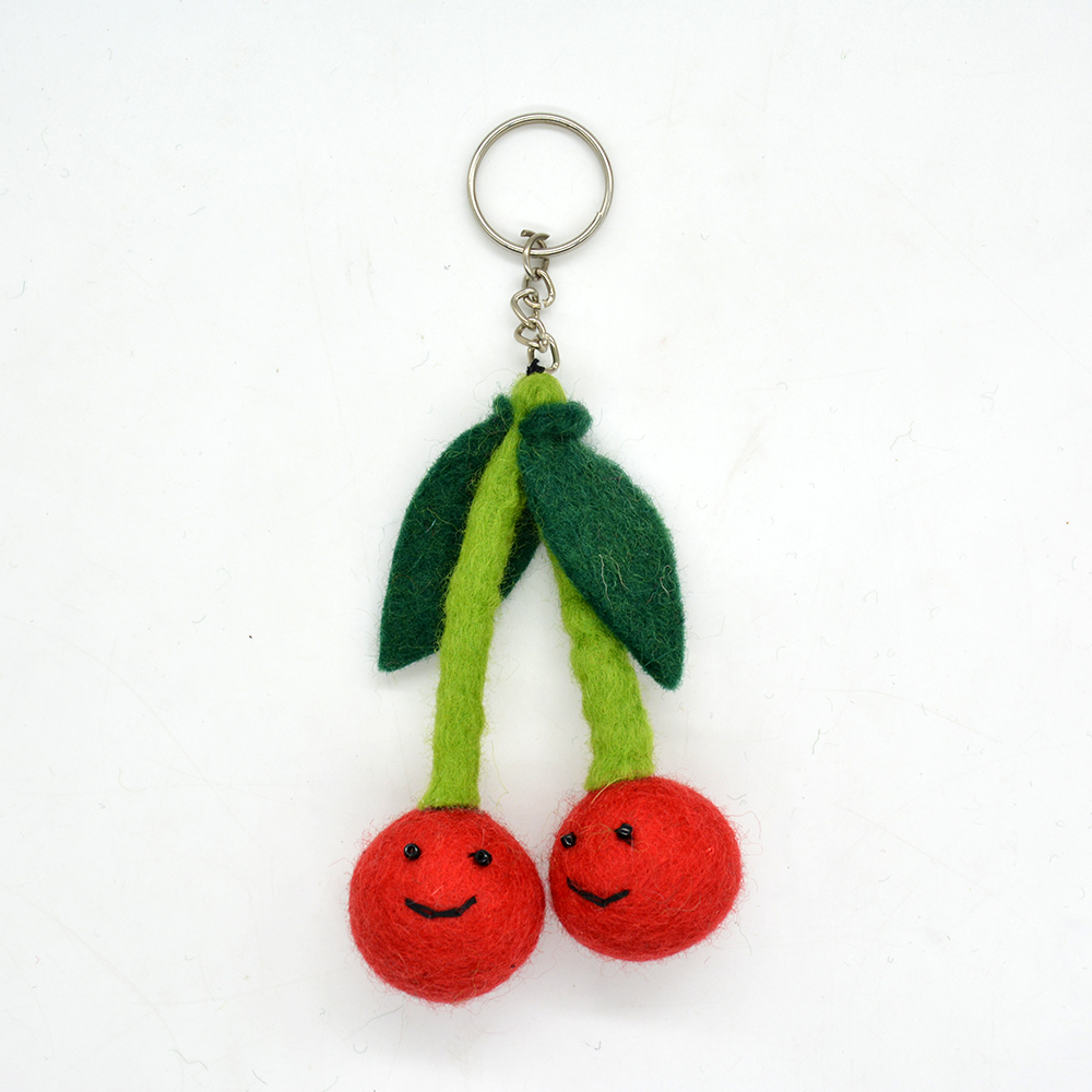 Felt Cherry Key Ring || Key Ring for Daily Use - Image 3