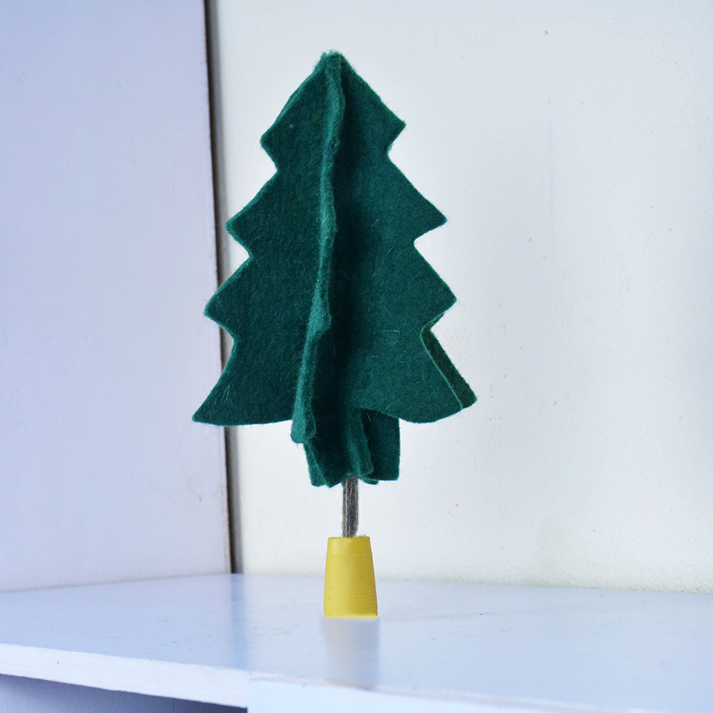Handmade Wool Felt Pine Christmas Tree –26cm Eco-Friendly Holiday Decor - Image 2