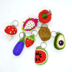 Felt Mix Fruits Keychain Collection
