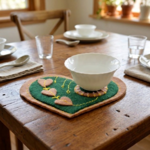 Heart Shape Trivet Felt Heart Trivet