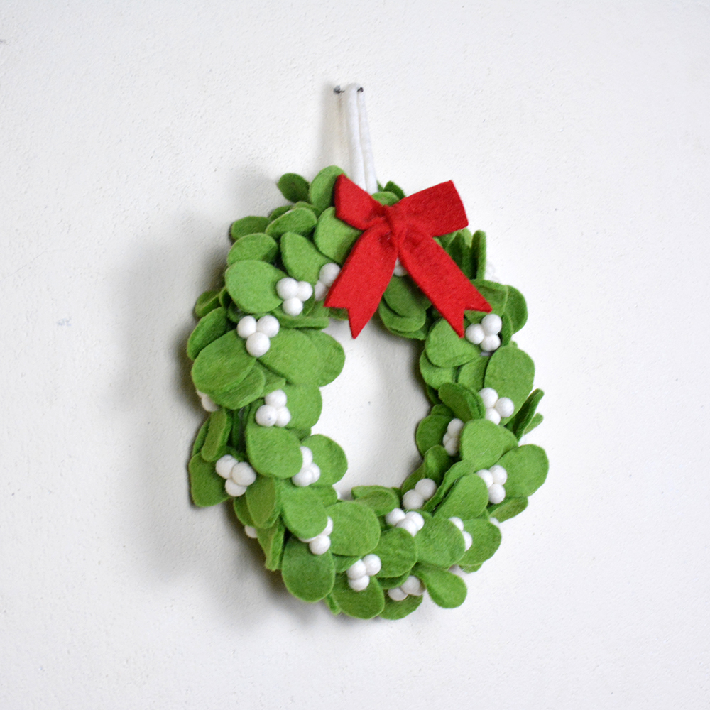 Felt Leaf Wreath