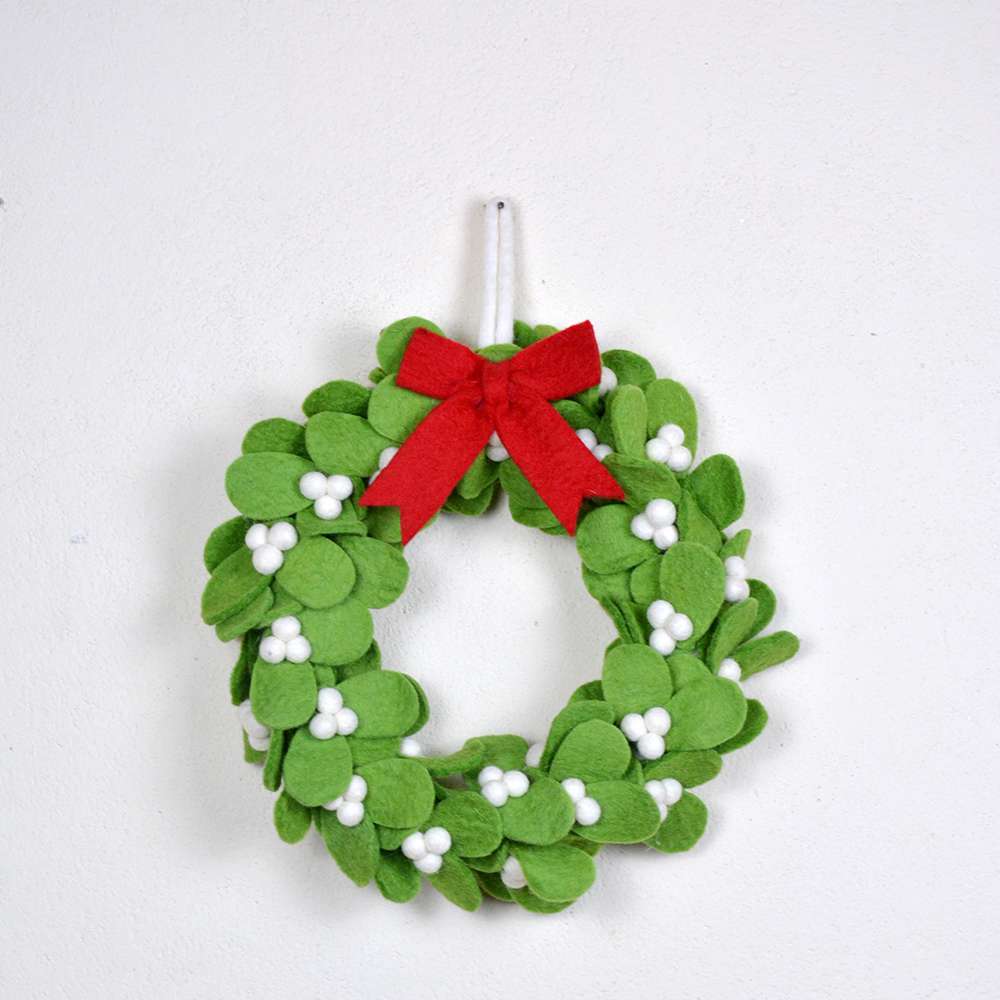 Felt Leaf Wreath