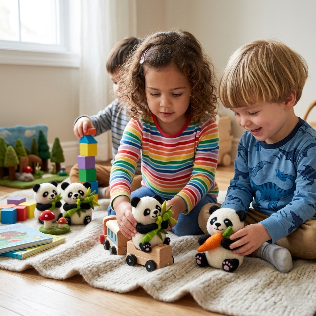 Felt Panda Toys | Kids Play - Image 3