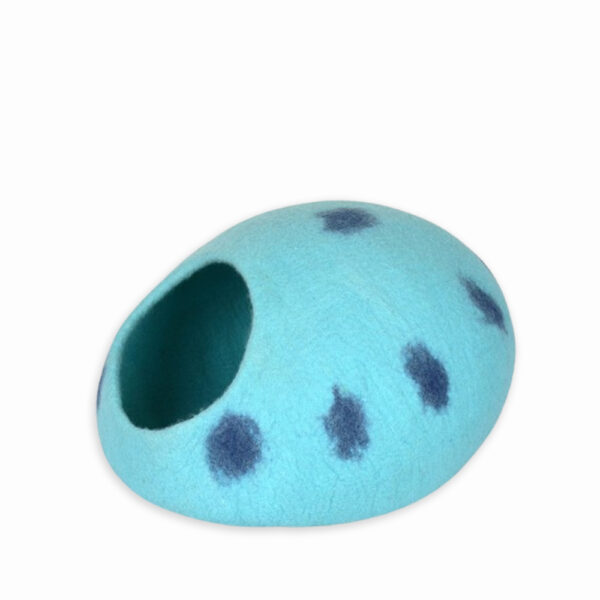 Blue Polka Dot Cat Cave