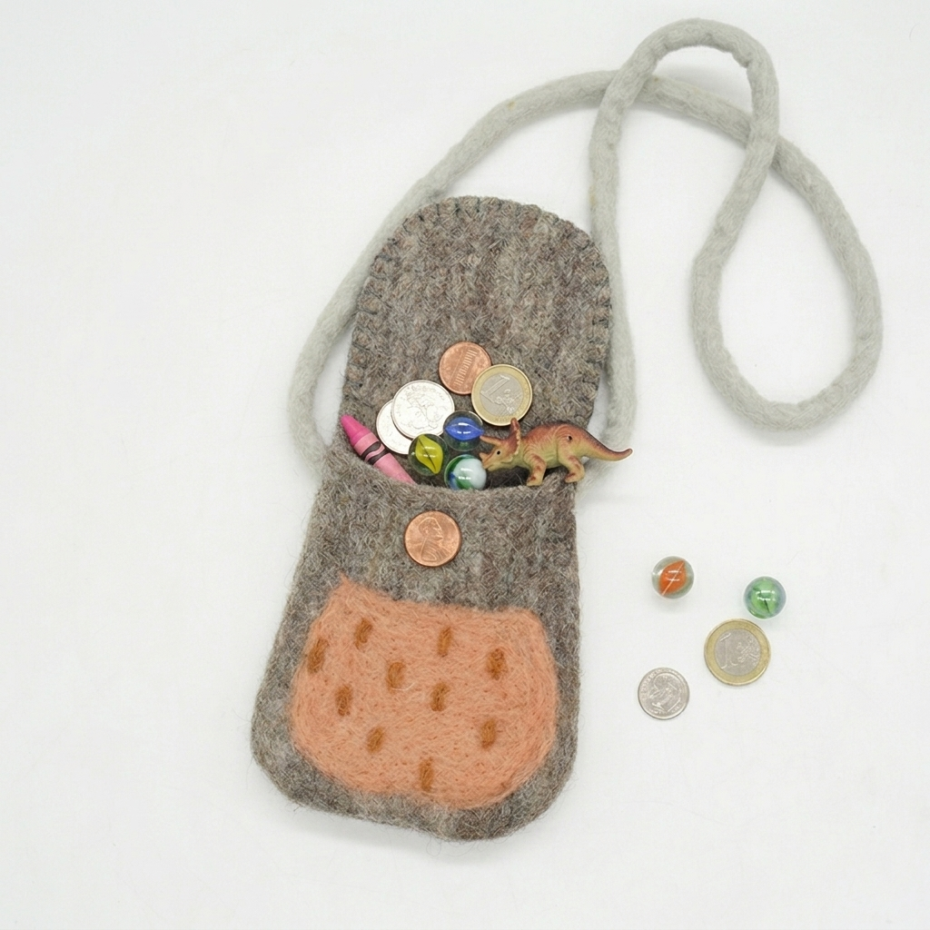 Eco Friendly Felt Coin Purse for kids | Felt Side Bag - Image 2