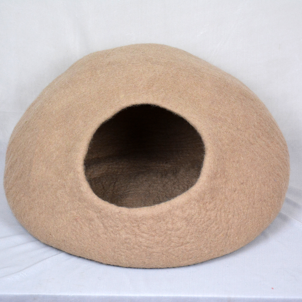 Brown Shade Felt Cat Cave | Cozy Nest House - Image 4