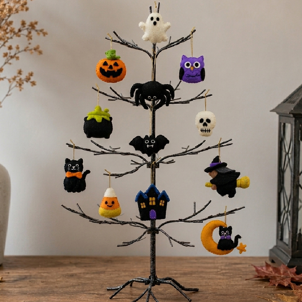 Halloween Tree Ornaments | Handmade Felt Decorations Items - Image 2